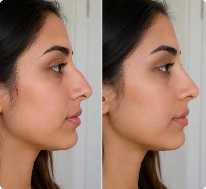 Rhinoplasty – before and after